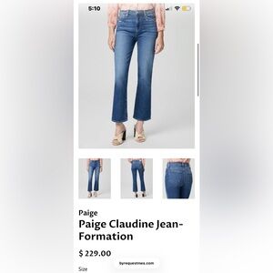Paige Claudine straight leg ankle flare Jean 28